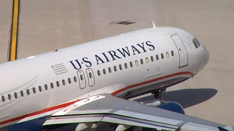 USAirways A320 Stock Footage 92369989