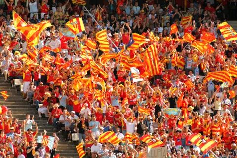USAP Perpignan supporters Foto stock