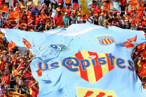 USAP Perpignan supporters Stock Photos