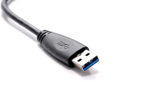 Usb 3.0 cable in white backgound Stock Photos