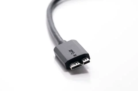 Usb 3.0 cable in white backgound Stock Photos