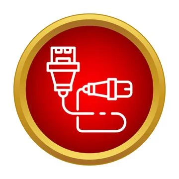 Usb adapter connecting to audio jack cable Stock Illustration