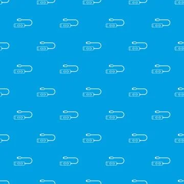USB adapter connectors pattern seamless blue 스톡 일러스트