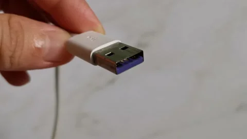 USB Adapter of Mobile Phone Stock Footage 205827354