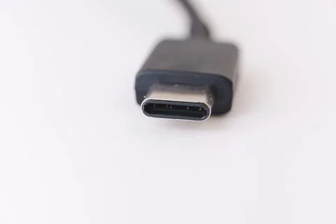 USB and Type-C cable, on white background Stock Photos
