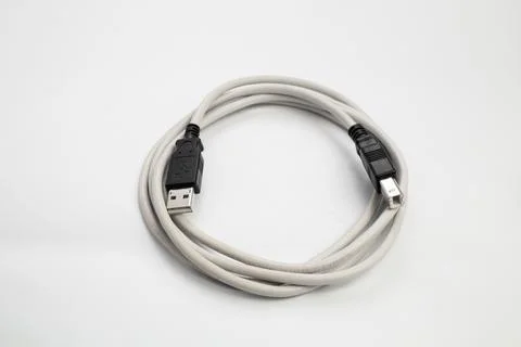 USB A to B Cable Stock Photos