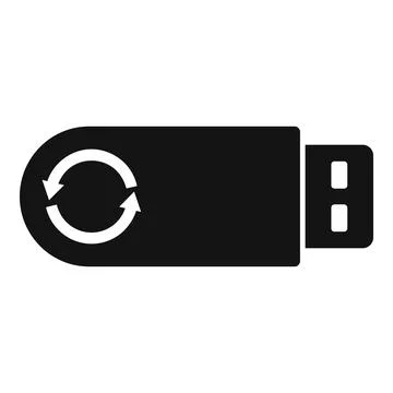 Usb backup icon simple vector. Data cloud Stockillustratie