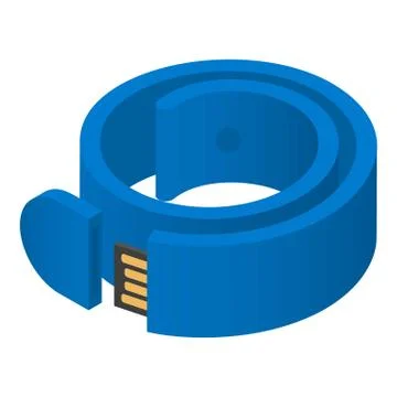 Usb bracelet icon, isometric style Stock Illustration