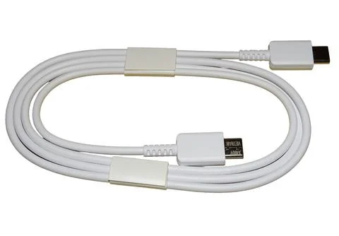 USB-C cable isolated on white 스톡 사진