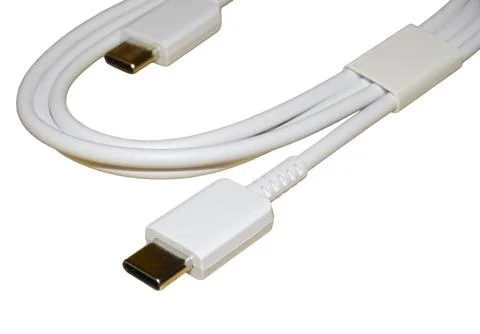 USB-C cable isolated on white Фото