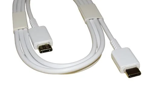 USB-C cable isolated on white 스톡 사진