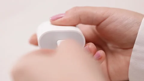 USB-C charge cable. Close up of USB type C connector system or connection Stock Footage 194666149