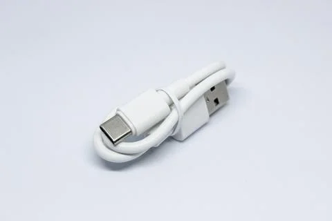 USB C connector macro Stock Photos
