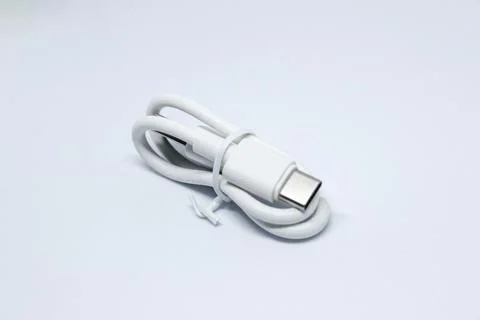 USB C connector macro Stock Photos