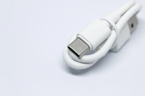 USB C connector macro Stock Photos