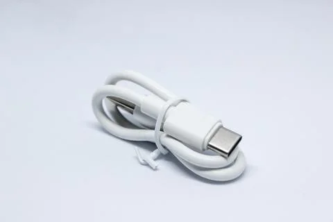 USB C connector macro Stock Photos