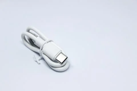 USB C connector macro Stock Photos