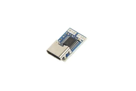 USB-C PD trigger module isolated on white background Stock Photos