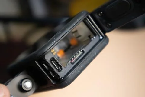 USB C Port in Action Camera Stock Photos