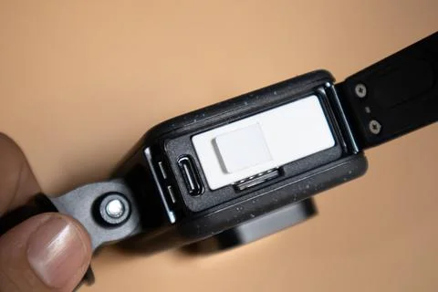 USB C Port in Action Camera Stock Photos
