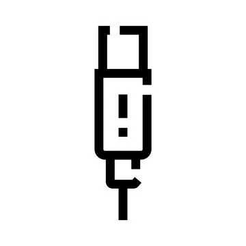 Usb c port symbol representing modern technology data transfer Stock Illustration