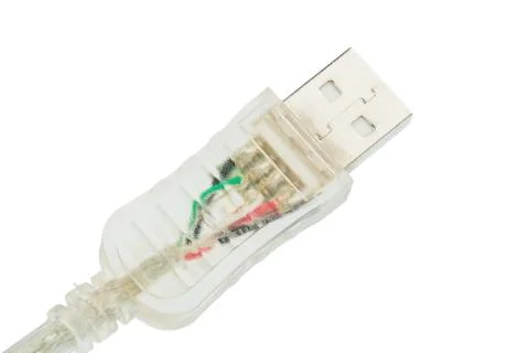 Usb cable against a white background Stock-Fotos