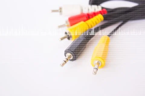 Usb Cable And Av Connector Background Series Stock Illustration