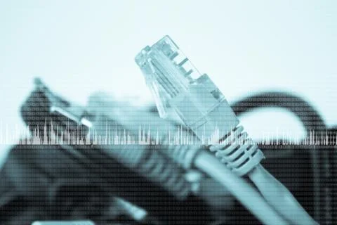 Usb Cable And Av Connector Background Series,Filters Look Stock Illustration