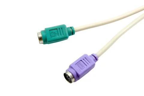 USB cable for computer isolated on white background with clipping path. Stock Photos