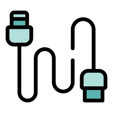 Usb cable connecting and transferring data with modern technology Stock Illustration