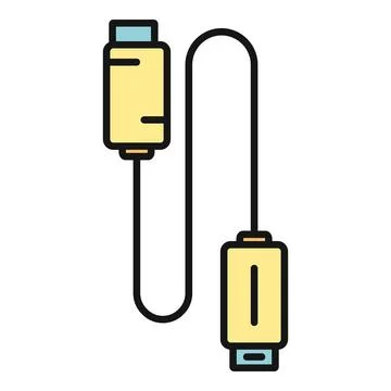 Usb cable connecting devices for data transfer Stock Illustration
