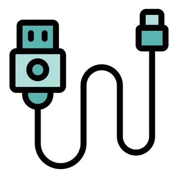 Usb cable connecting electronic devices for charging and data transfer Stock Illustration