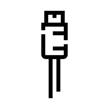 Usb cable connector device charging and data transfer Stock Illustration
