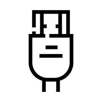 Usb cable connector icon symbol for technology Stock-Illustration