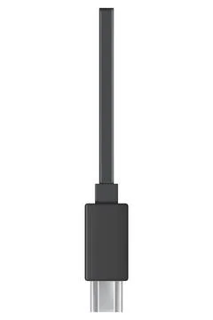 Usb cable connector, mini b. Realistic vector of phone jack for cabling in black イラスト素材