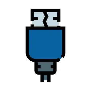 Usb cable connector plug for digital data transfer Stock Illustration