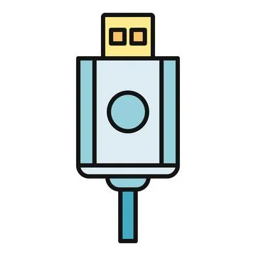 Usb cable connector showing data transfer technology イラスト素材