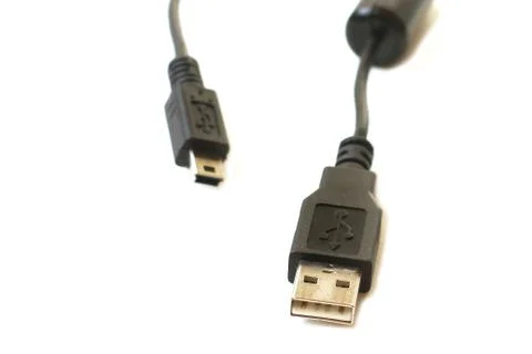 USB Cable connectoron white background Stock Photos