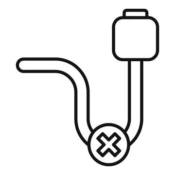 Usb cable is disconnected showing loss of connection Illustrazione stock