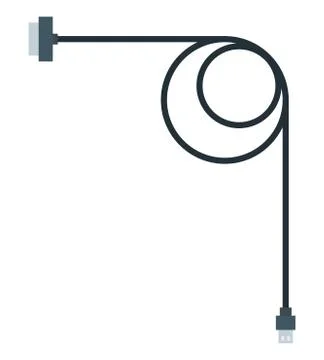 USB cable Drone vector icon flat isolated. Stock Illustration