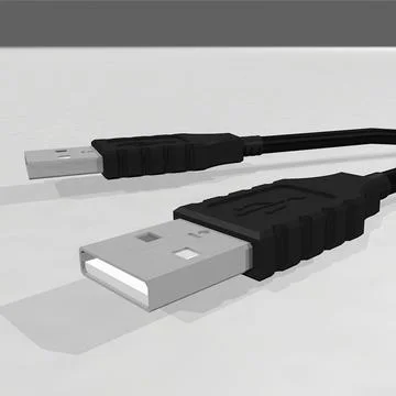 USB Cable With Dynamic Spline ~ 3D Model #91427326 | Pond5