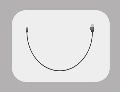USB Cable Flat Illustrazione stock