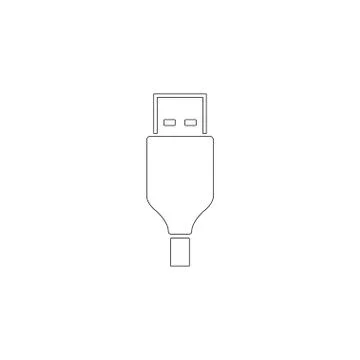 USB cable. flat vector icon Stock Illustration