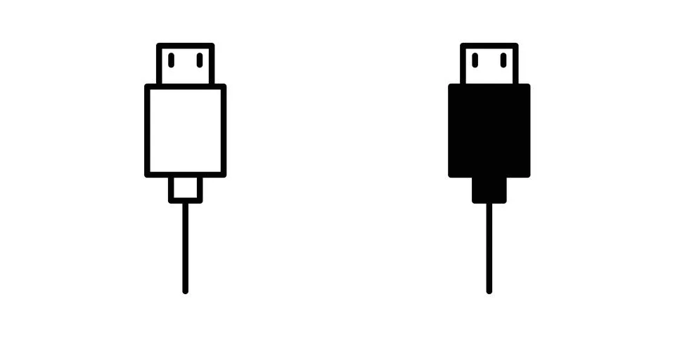 USB cable icon graphic design. web icons vectors Stock Illustration