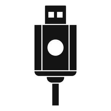 Usb cable icon, simple style Stock Illustration