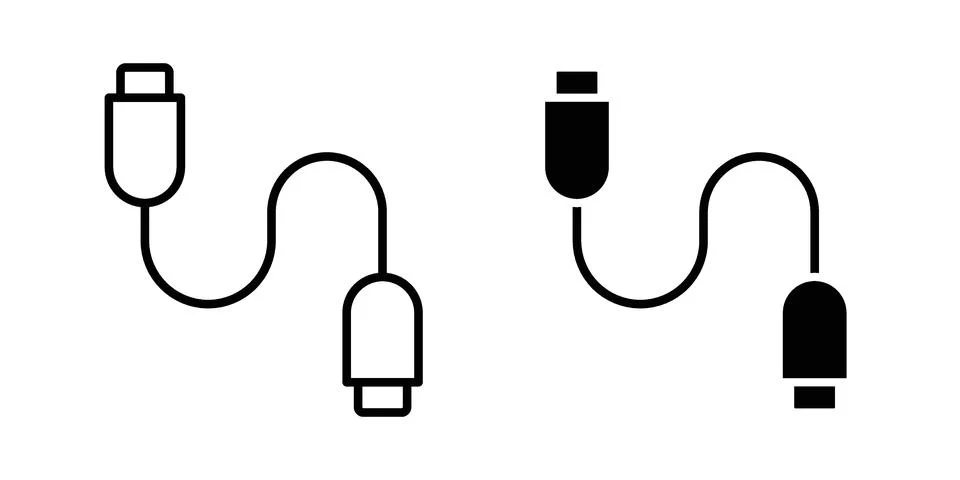 USB cable icon vector, illustration icon set イラスト素材