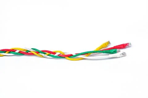 Usb cable isolated on white background Stock Photos