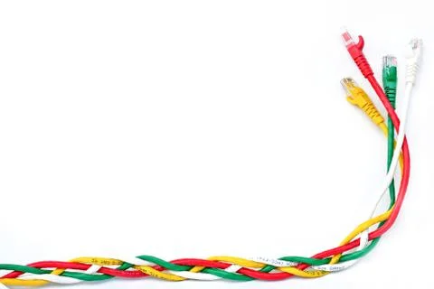 Usb cable isolated on white background Stock Photos