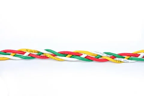 Usb cable isolated on white background Stock Photos