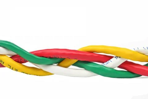 Usb cable isolated on white background Stock Photos